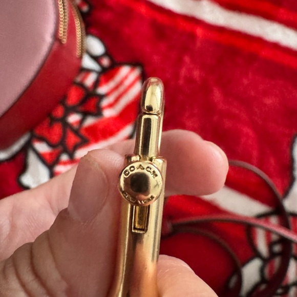 Coach Heart-Shaped Pink Crossbody Bag with Gold Accents - Picture 10 of 10